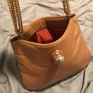 VINTAGE Ruth Saltz Tan Leather Handbag 1970s